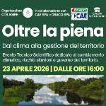 CAE sponsor di "Oltre la piena - Dal clima alla gestione del territorio"