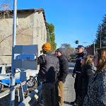 Un hidrómetro instalado en el rio Zena en Farneto
