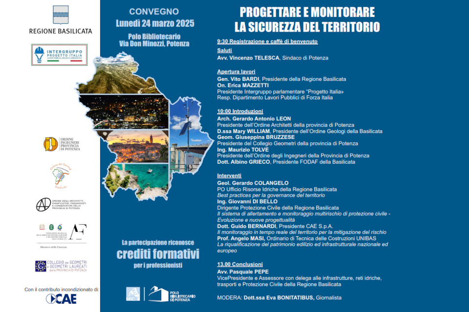 Basilicata: Progettare e monitorare la sicurezza del territorio