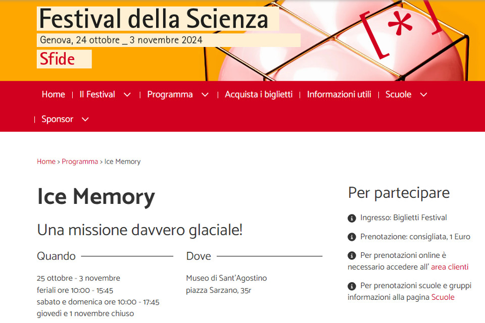 Di ritorno dal K2, Ice Memory – Una missione davvero Glaciale!